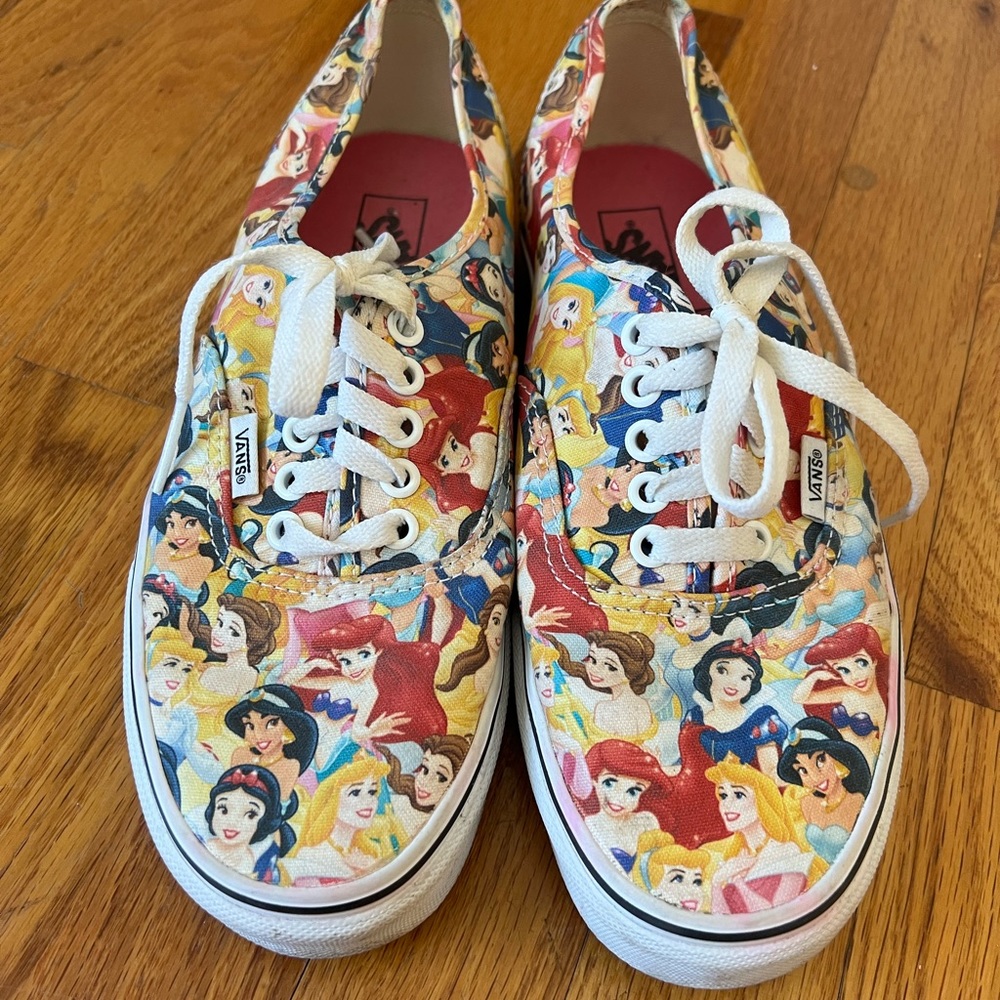 Size 9 Disney princess vans barely worn